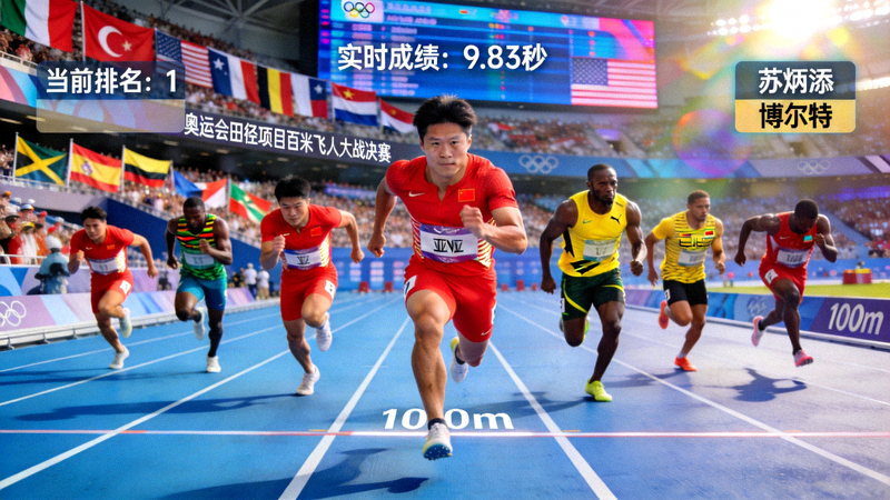 奥运会田径项目百米飞人大战决赛回放